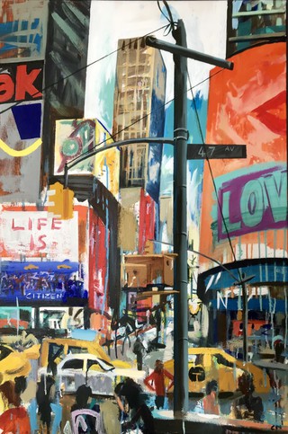 47th Avenue Manhattan, acrylic on canvas 90 x 60cm