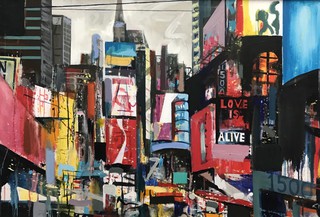 Times Square, acrylic on canvas 90 x 60cm 