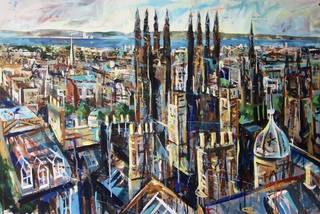 Edinburgh from Camera Obscura.90x60cm.Acrylic on canvas.