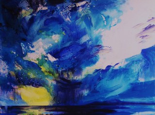 Sun burst over sea,90x60cm.
SOLD