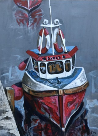 Grace Dunbar, acrylic on wood, 40 x 30cm.Sold