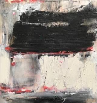 Storm over Vatersay, Barra, Oil on wood, 30 x 30cm