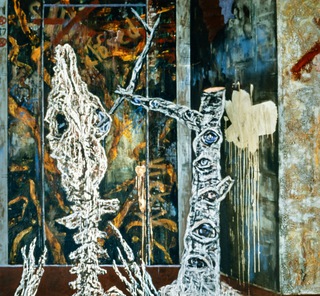 Derelict.8x8ft.Oil on canvas.