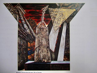 Heroic Renaissance skeleton.9x7ft (9x9 with wings).Oil on canvas.Piece archived by Art Uk.org.
