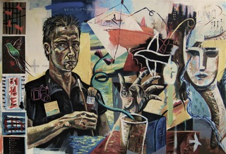 Symbolic self.6x4ft.Mixed media on canvas 