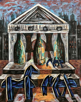 Thirst.80x60cm.Paint on paper.