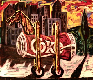Hungarian horse 5.110x90cm.Acrylic on paper