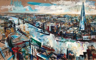 The Shard from The Skygarden.122x77cm.Mixed media on wood.Available.