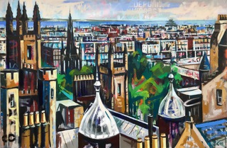 Edinburgh North from Camera Obscura.90x60cm.Sold