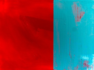 Neon/sky,Manhattan.23x18cm.Mixed media on wood.