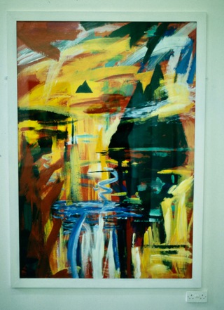 The Skelligs,Eire.5x4ft.Acrylic on paper.